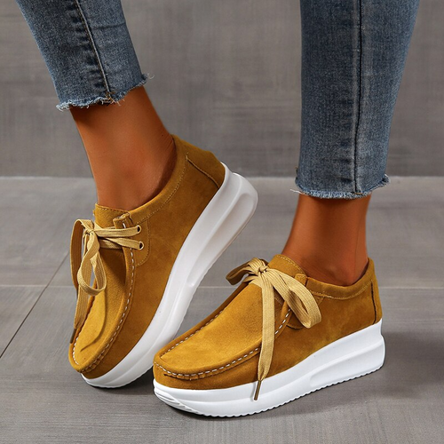 W&W Mode | Bequeme Dicke Wildlederschuhe mit Rutschfester Sohle