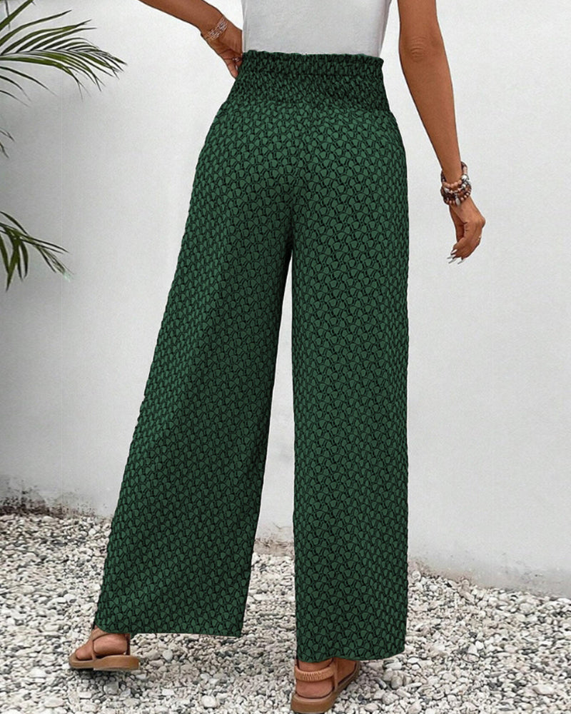 Hosen mit Chiffonmuster