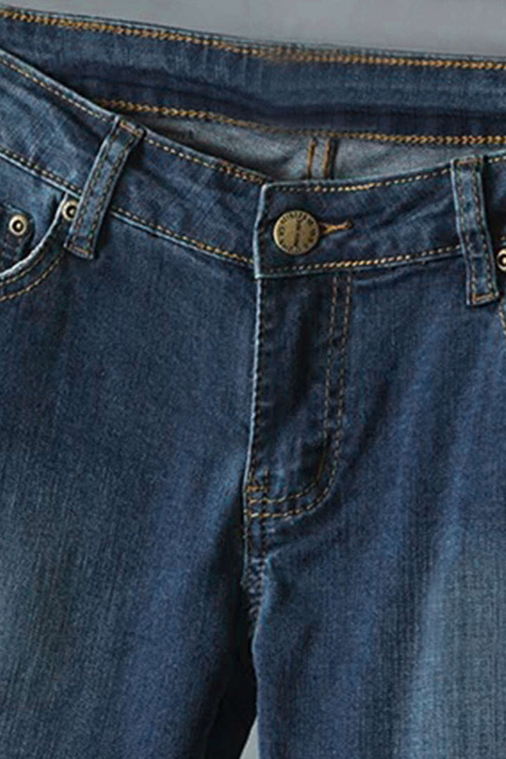 Damen-Jeans mit geradem Bein und klassischer Passform