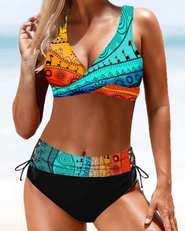 W&W Mode | Bikini Mit Buntem Badeanzug