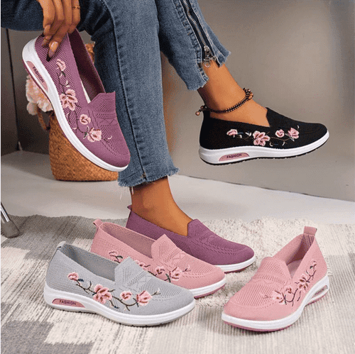W&W Mode | Bequeme Blumen Orthopädie Schuhe Für Damen