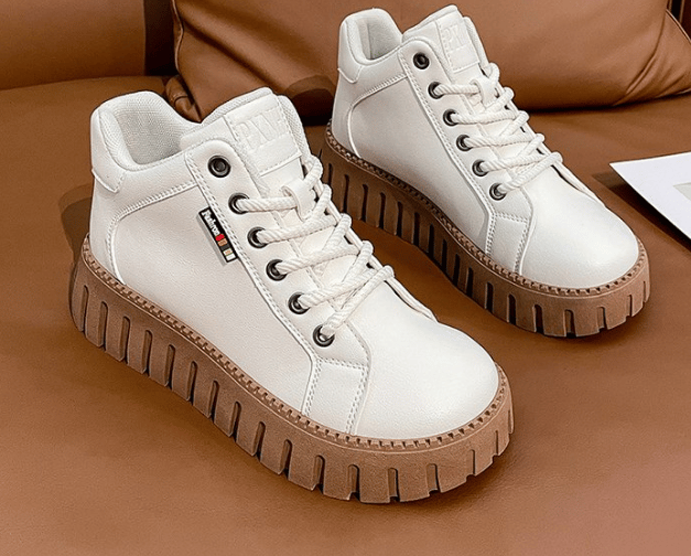 Damen Lederstiefel mit gepolsterter Einlegesohle