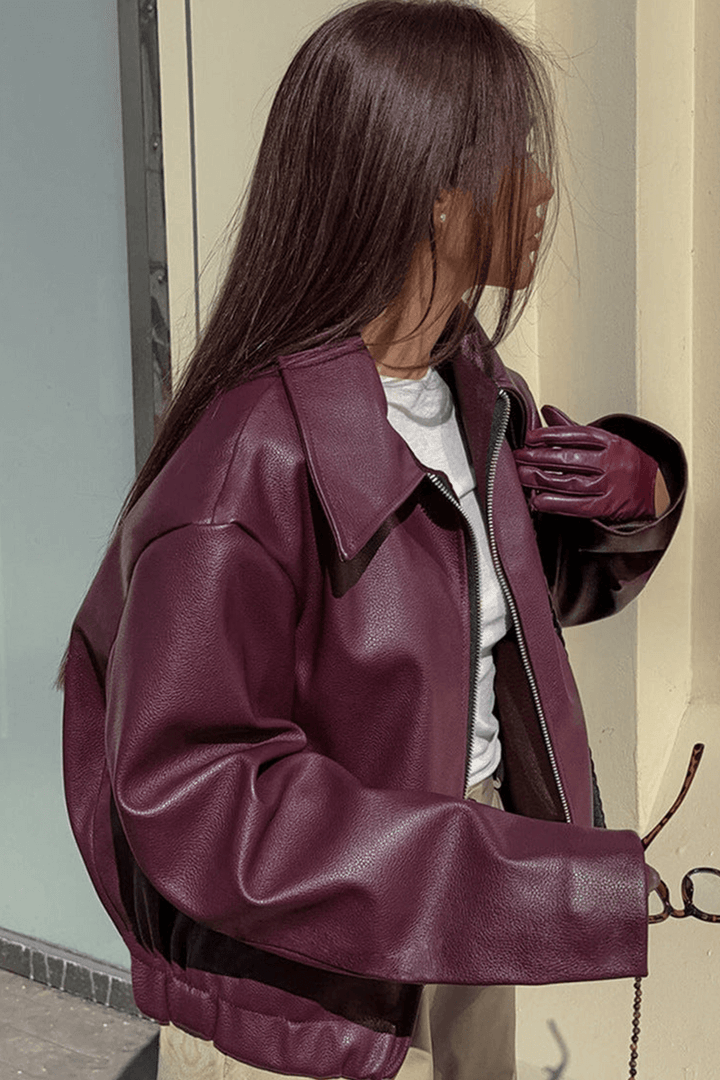 W&W Mode | Kurze Kunstlederjacke