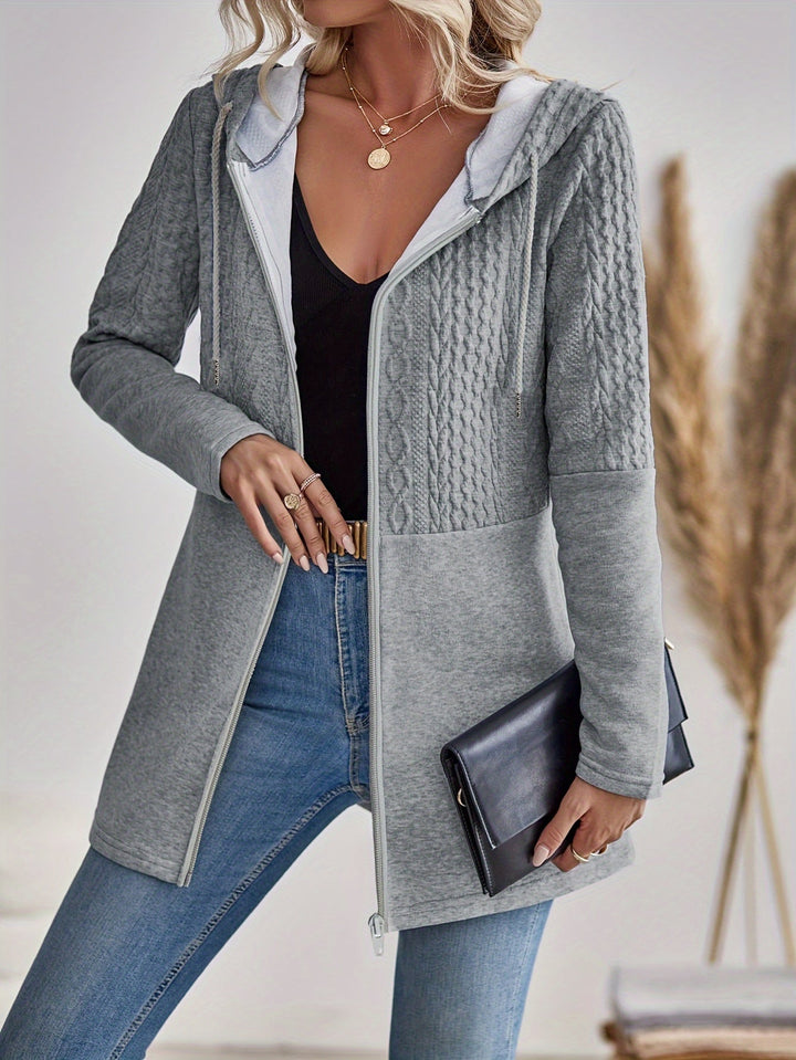 W&W Mode | Damen Kapuzen Sweatshirt mit Reißverschluss
