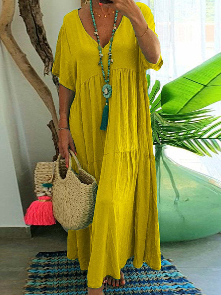 W&W Mode | Unregelmäßiges Mehrfarbenes Kleid in Übergröße