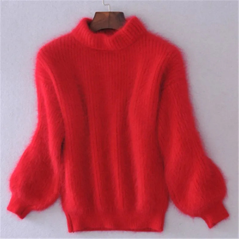 W&W Mode | Pullover im Vintage-Angora-Stil: Locker gestrickt und schlicht.