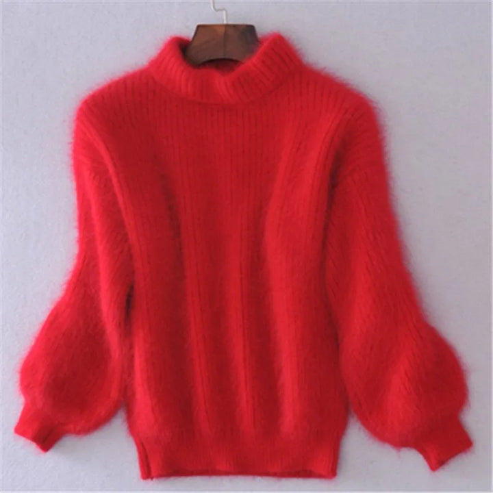 W&W Mode | Pullover im Vintage-Angora-Stil: Locker gestrickt und schlicht.
