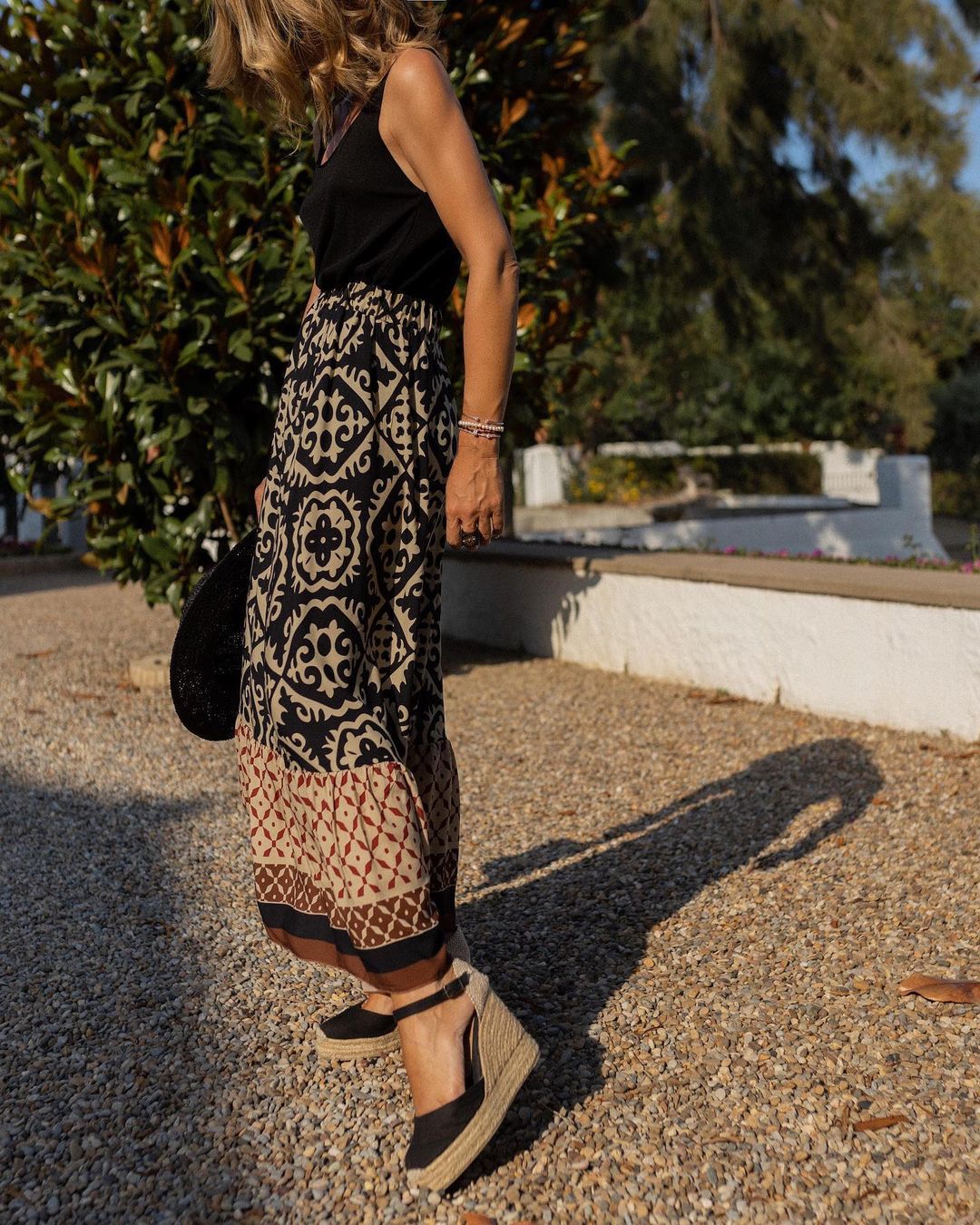 W&W Mode | Boho Lange Rock Mit Print