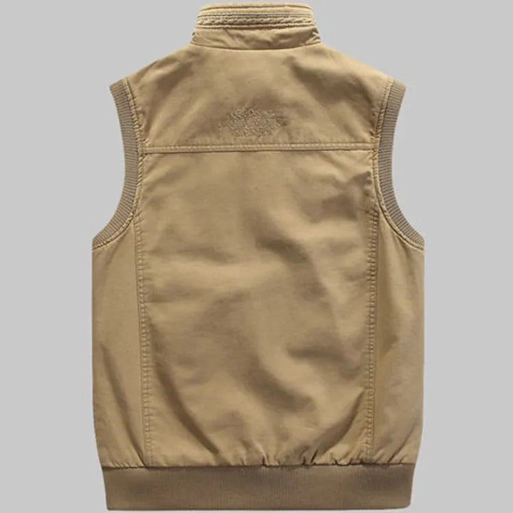 W&W Mode | Warme Ärmellos Reißverschluss Jacke mit Mehrere Taschen
