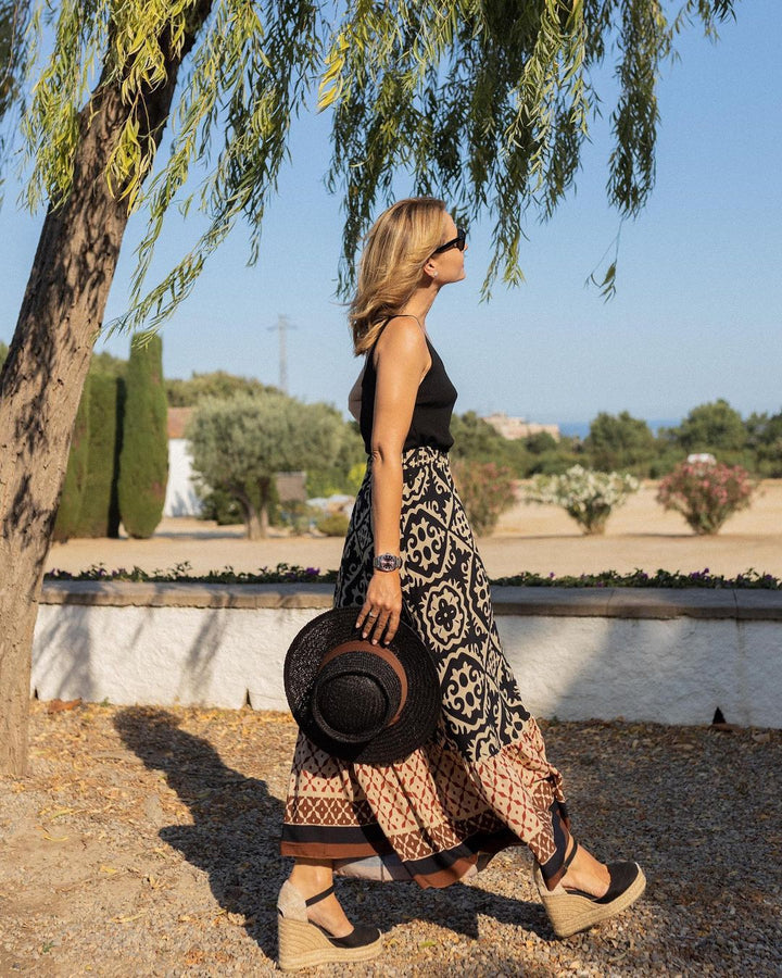 W&W Mode | Boho Lange Rock Mit Print