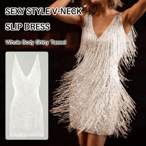 W&W Mode | Slip Kleid - Verführerisches V-Ausschnitt Kleid für Einen Stilvollen Look