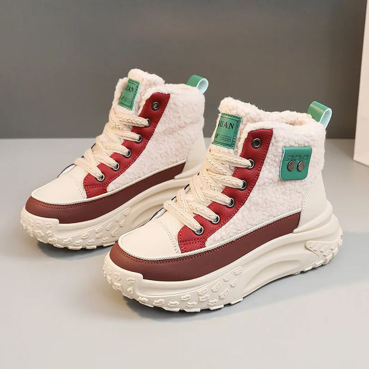 W&W Mode | Wasserdichte Knöchelstiefel Aus Plüsch