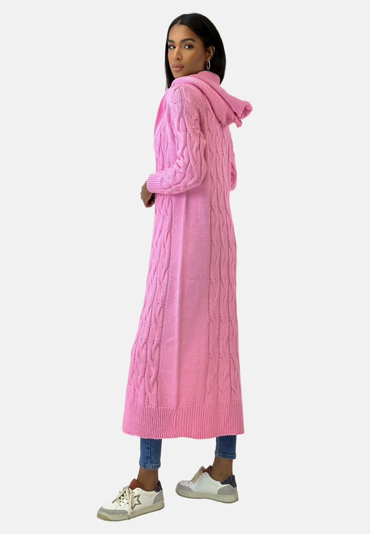 W&W Mode - Lange Strickjacke mit Kapuze
