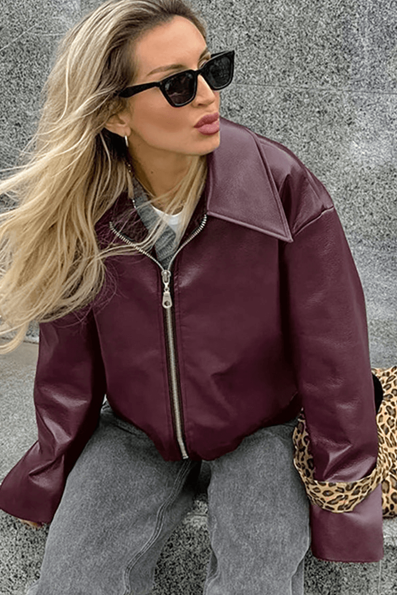 W&W Mode | Kurze Kunstlederjacke