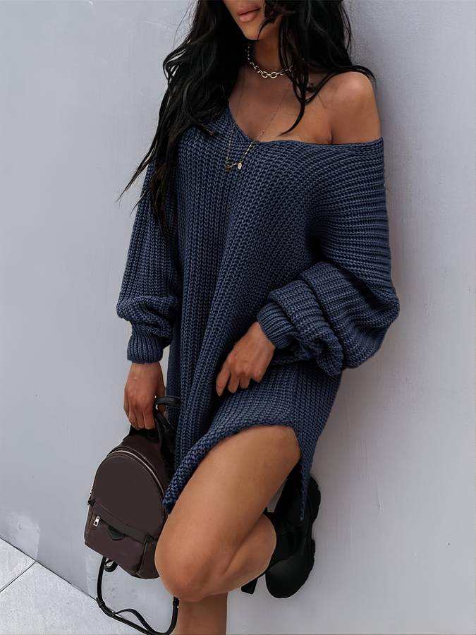 W&W Mode - Übergroßes Strickkleid