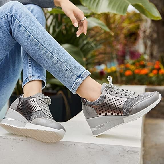 W&W Mode | High-Heel-Sneaker mit Keildesign Für Frauen
