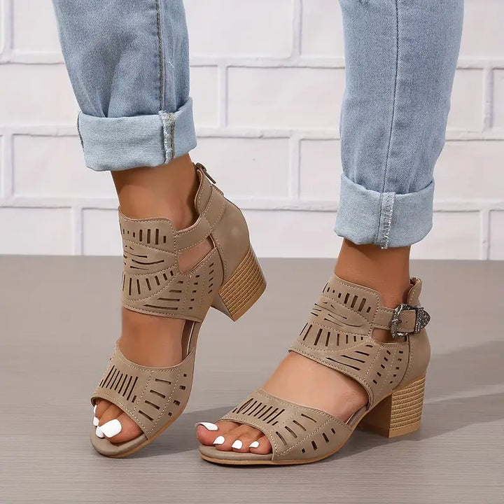 W&W Mode | Damensandalen mit Dickem Absatz