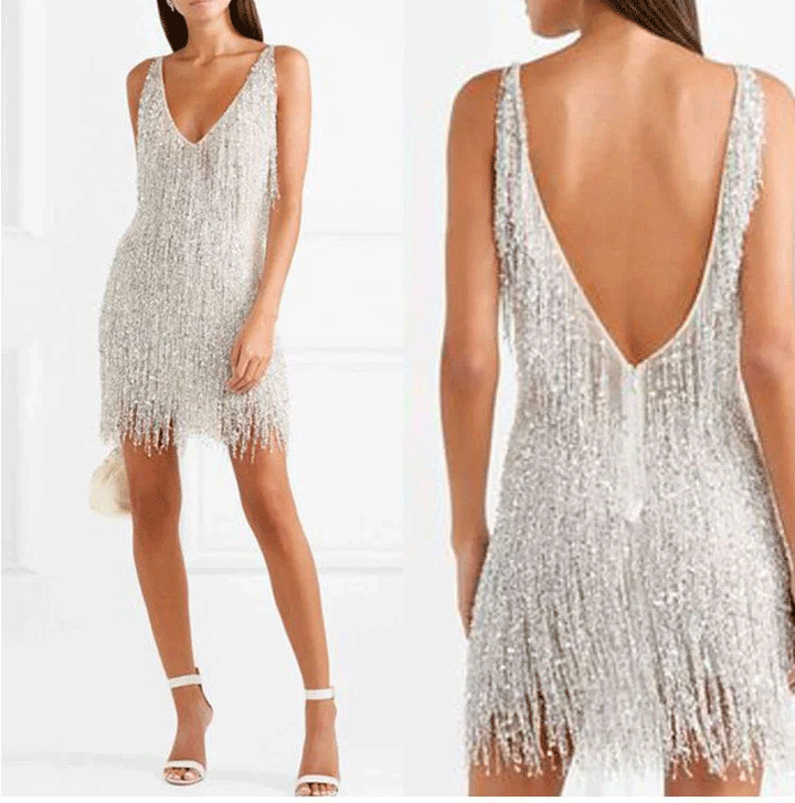 W&W Mode | Slip Kleid - Verführerisches V-Ausschnitt Kleid für Einen Stilvollen Look