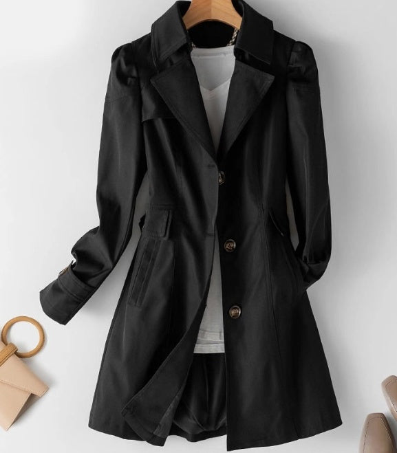 W&W Mode | Schlanker Damen Trenchcoat Im Koreanischen Stil Für Frühling Und Herbst