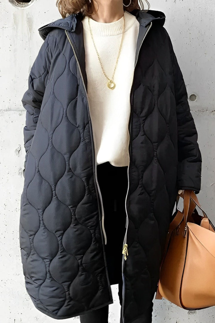 Lässige Winterjacke mit Kapuze