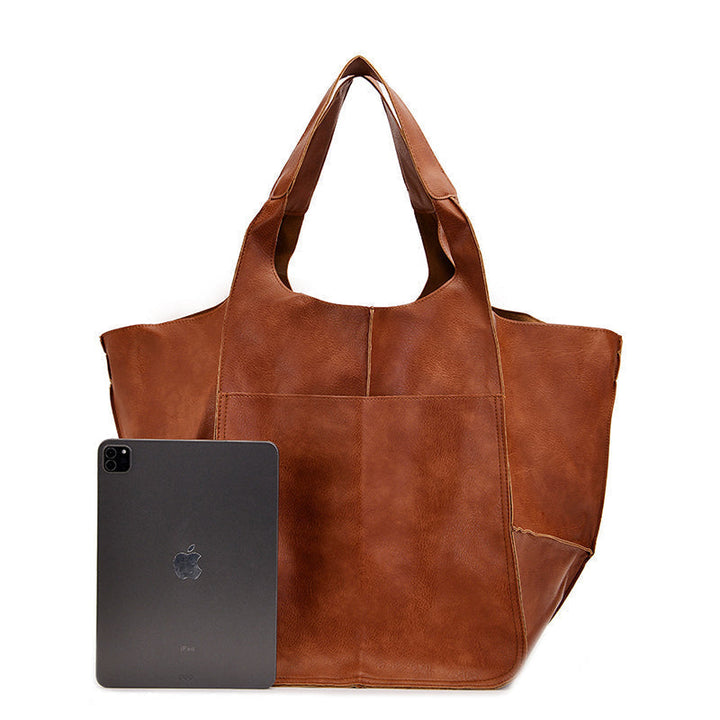 W&W Mode | Überdimensionale Leder Schultertasche für Damen
