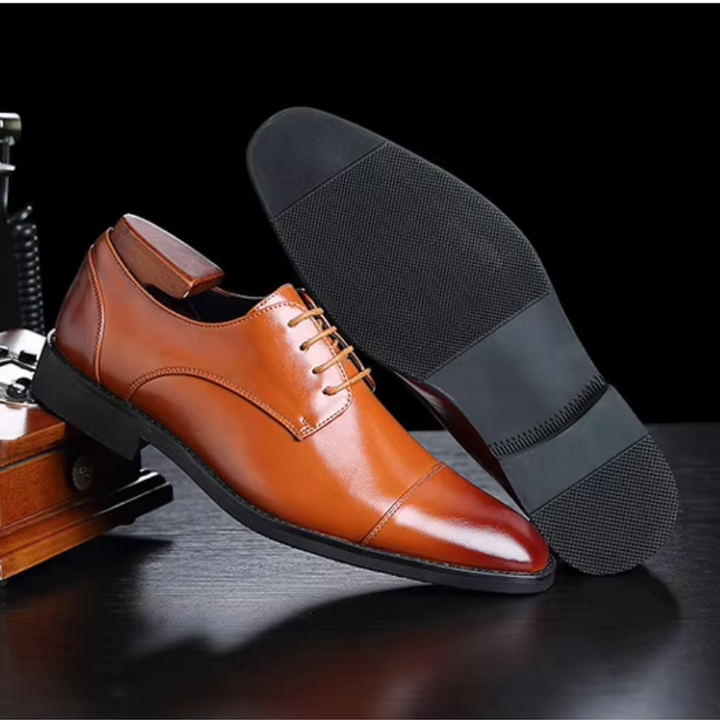 W&W Mode | Luxuriöse Leder Herrenschuhe Mit Schnürung Und Polierter Oberfläche