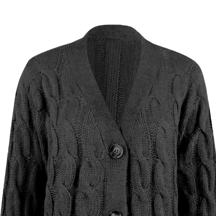 W&W Mode | Stylische Lange Strickjacke Für Damen Mit Knopfleiste