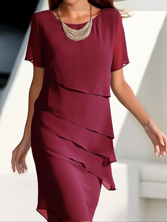W&W Mode | Stilvolles Mid-Waist-Kleid mit Splicing-Detail