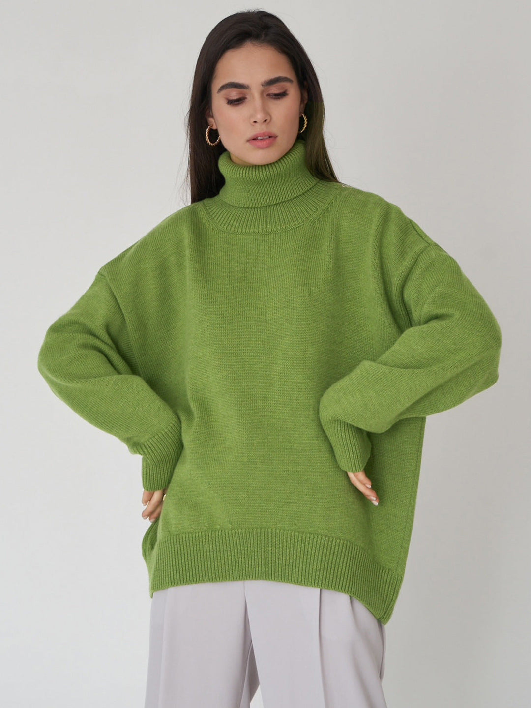 W&W Mode - Winter-Rollkragenpullover mit lockerer Passform