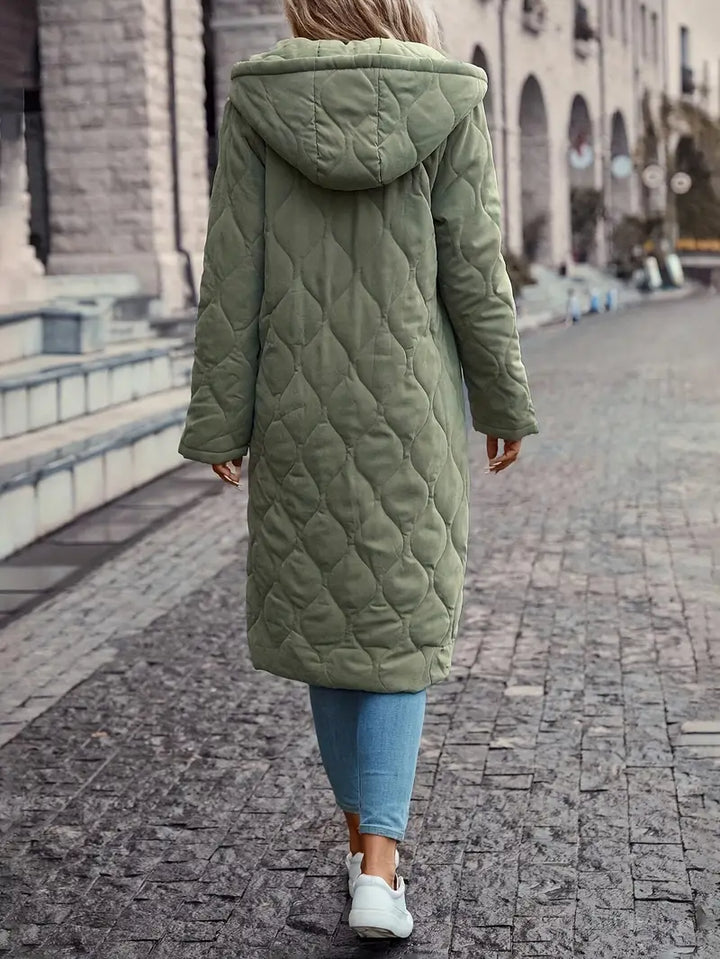 Damen Fleecejacke mit Wattierung, Futter und Kapuze für kalte Tage