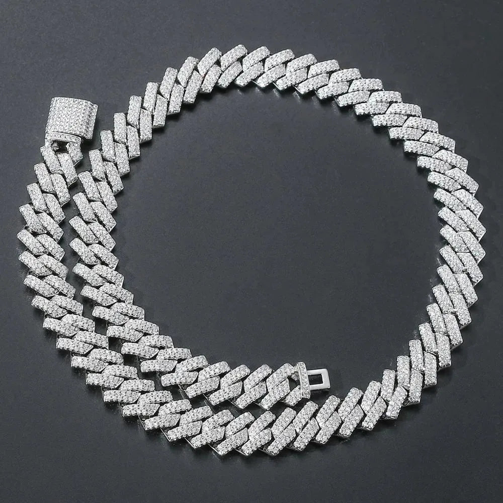 Cuba-Kette aus Kupfer mit Mikro-Zirkon und 51–80 cm Länge