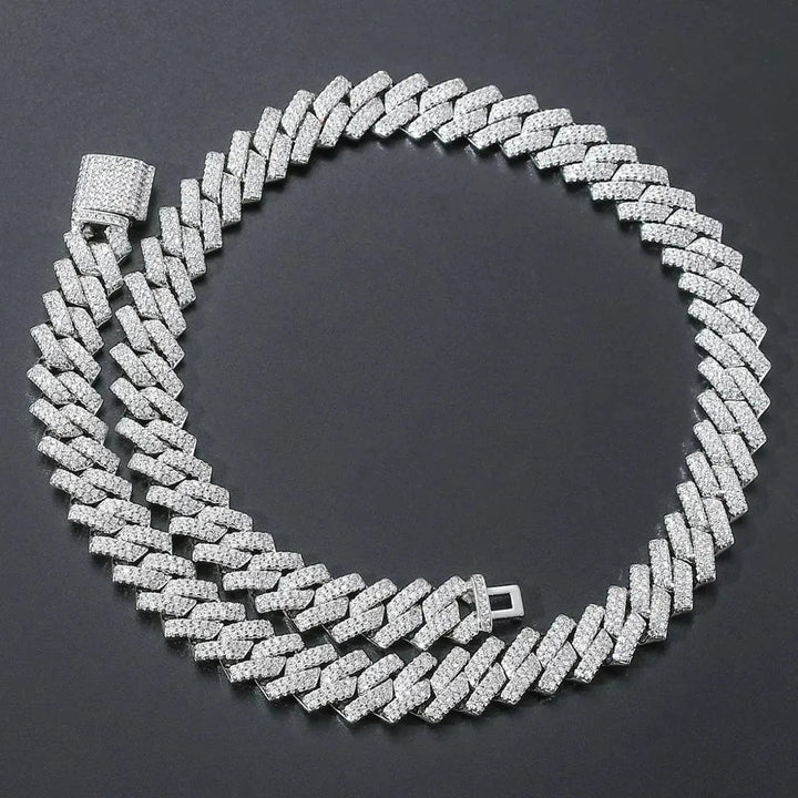 Cuba-Kette aus Kupfer mit Mikro-Zirkon und 51–80 cm Länge