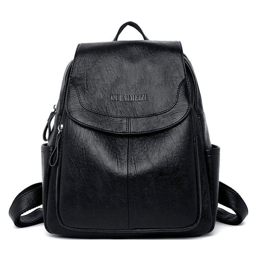 W&W Mode | Weinlese Leder Damen Rucksack