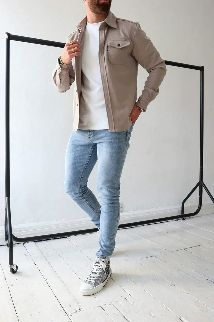 W&W Mode | Premium-Jacke mit Knopfverschluss für Herren | Stylische und bequeme Jacke