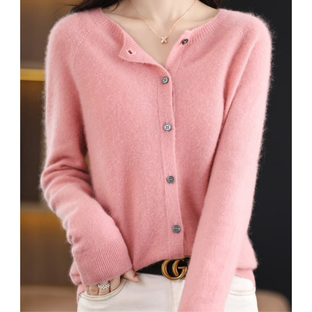 W&W Mode Damen Rundhals Cardigan Pullover