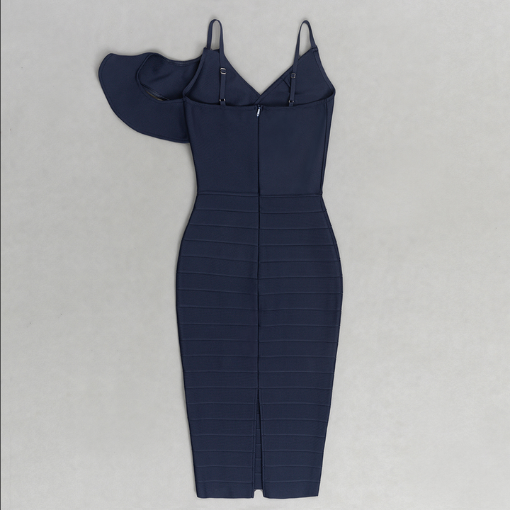 Midikleid mit Umschlagbund | Blau