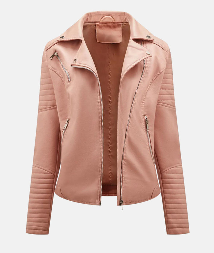 W&W Mode | Damen Lederjacke ohne Kapuze - Stilvolle Bikerjacke