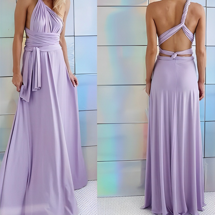 W&W Mode | Elegante Damen Infinity Kleid Schickes Wickel Sommerkleid