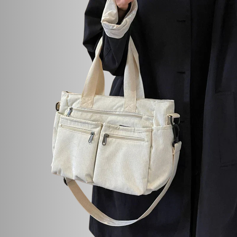 W&W Mode | Cord Schultertasche Mit Mehreren Taschen Für Damen