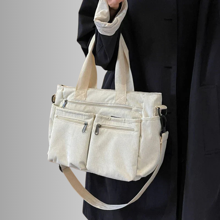 W&W Mode | Cord Schultertasche Mit Mehreren Taschen Für Damen