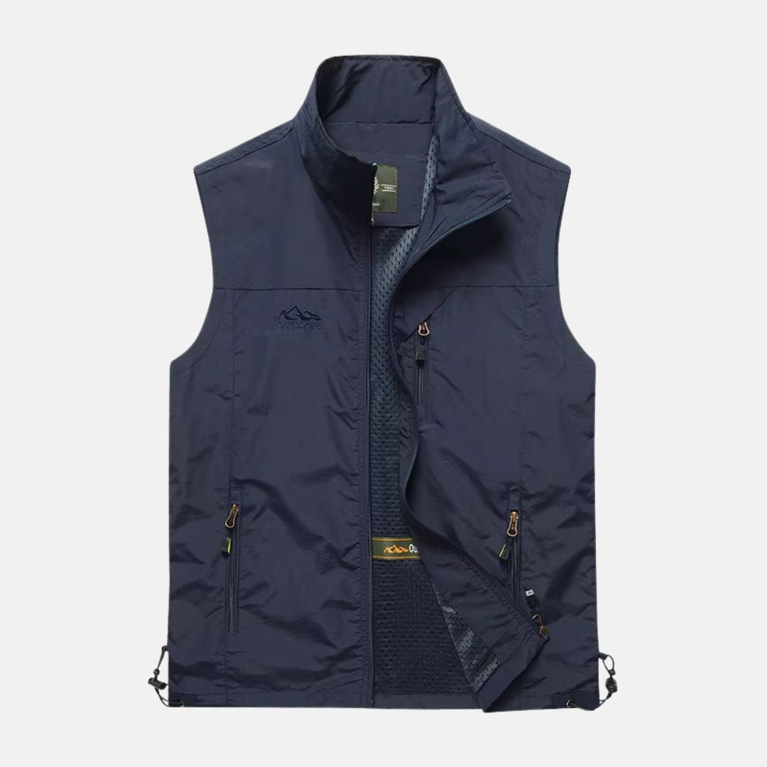 W&W Mode | Leichte Multifunktionsweste mit Taschen für Herren für den Outdoor-Einsatz