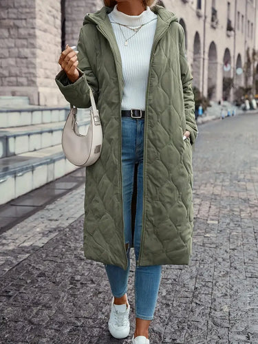 Damen Fleecejacke mit Wattierung, Futter und Kapuze für kalte Tage