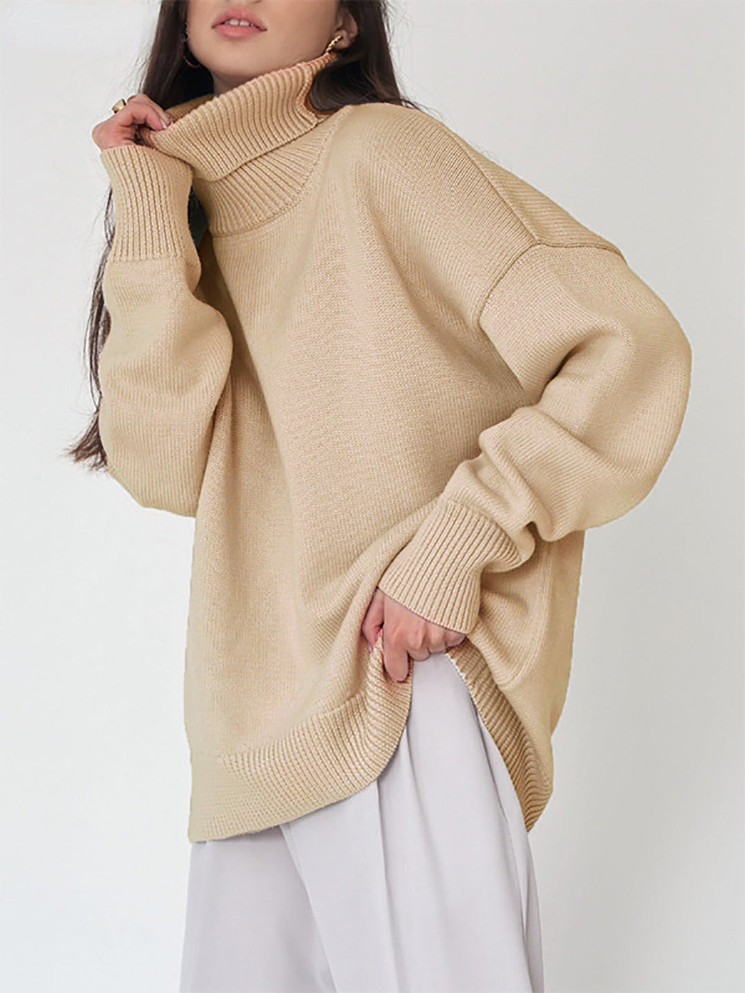W&W Mode - Winter-Rollkragenpullover mit lockerer Passform
