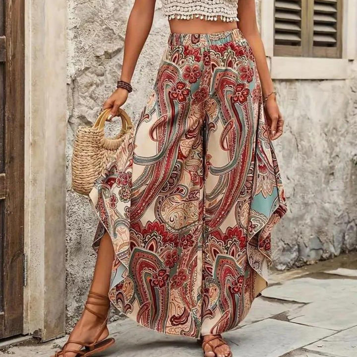 W&W Mode | Boho Paisley-Hose mit weitem Bein