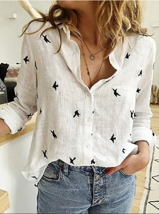 W&W Mode | Weinlese Leinenbluse