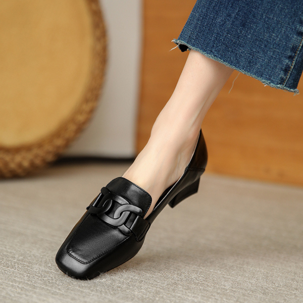 Damen Slipper aus Leder mit orthopädischer Passform