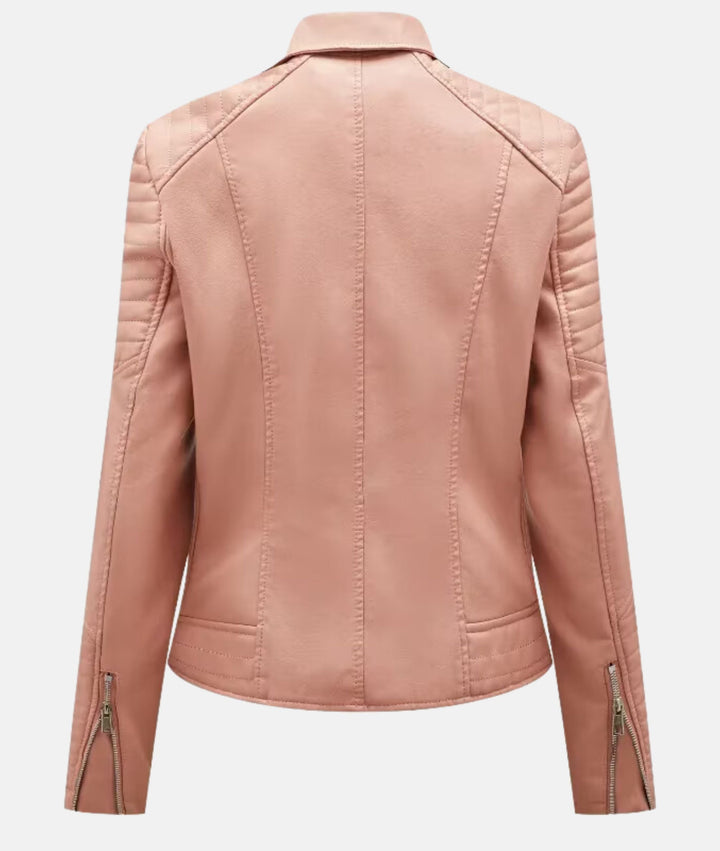 W&W Mode | Damen Lederjacke ohne Kapuze - Stilvolle Bikerjacke