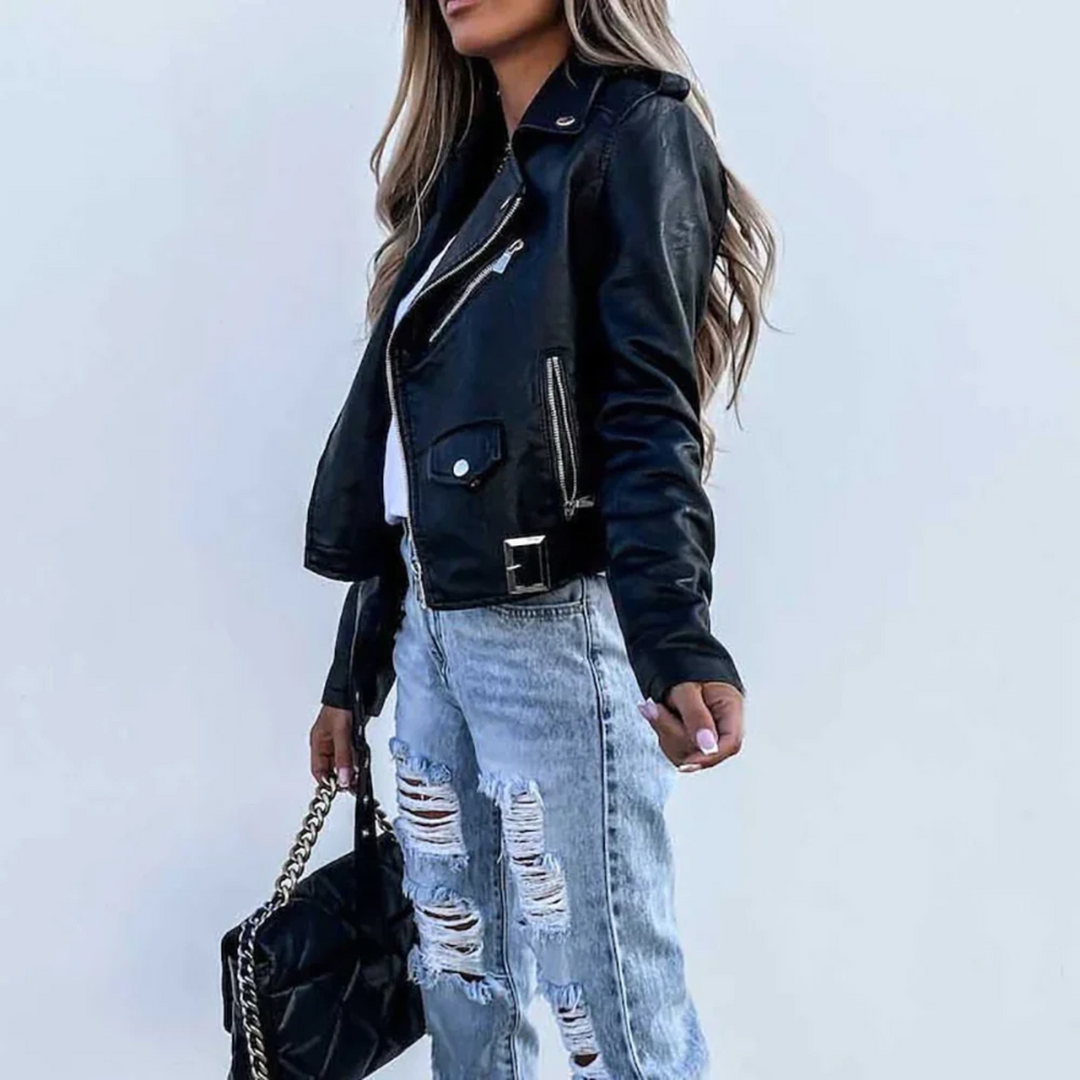 W&W Mode | Damen Biker Lederjacke