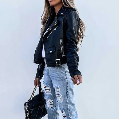 W&W Mode | Damen Biker Lederjacke
