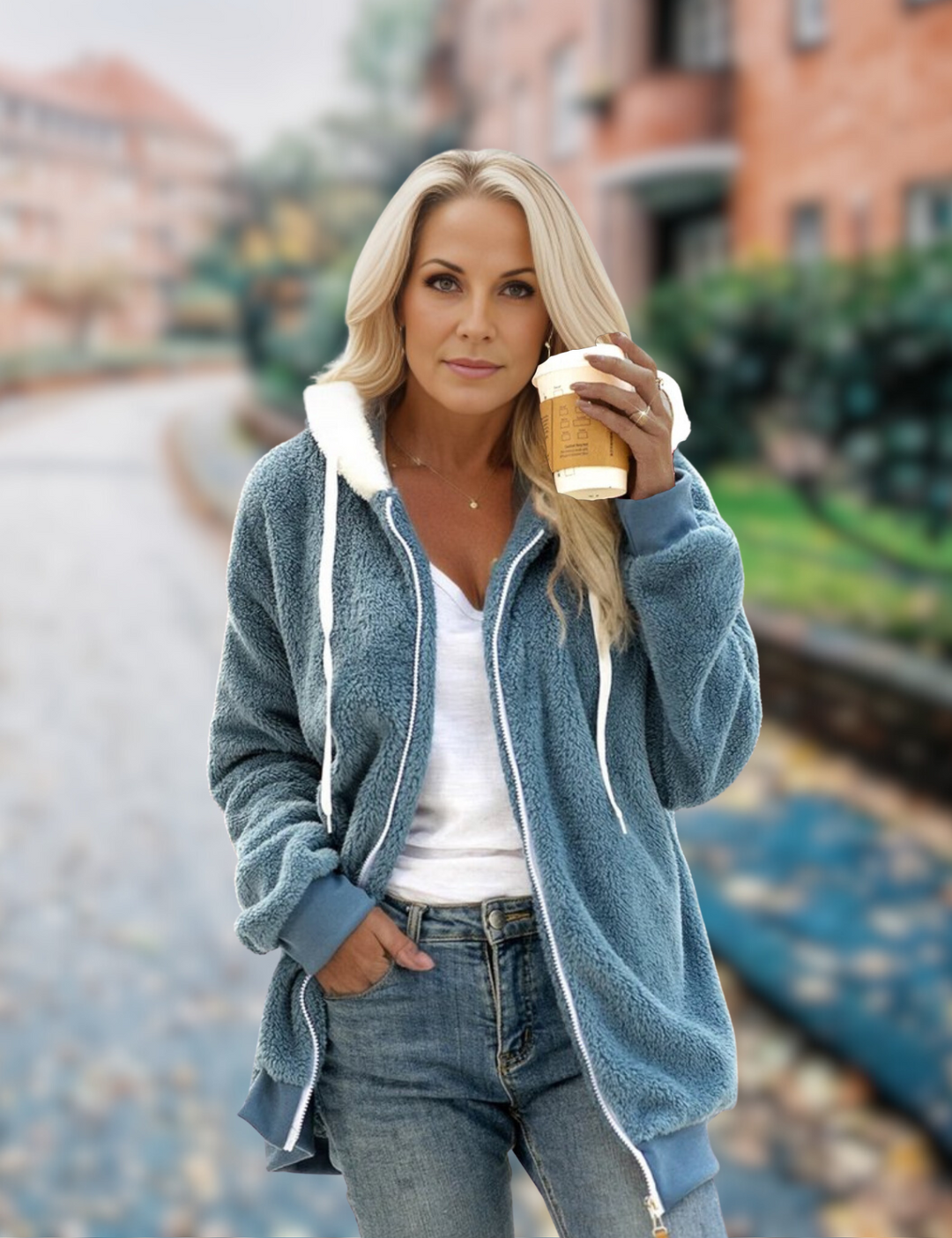 W&W Mode Jacke | Bequeme Fleecejacke für Damen